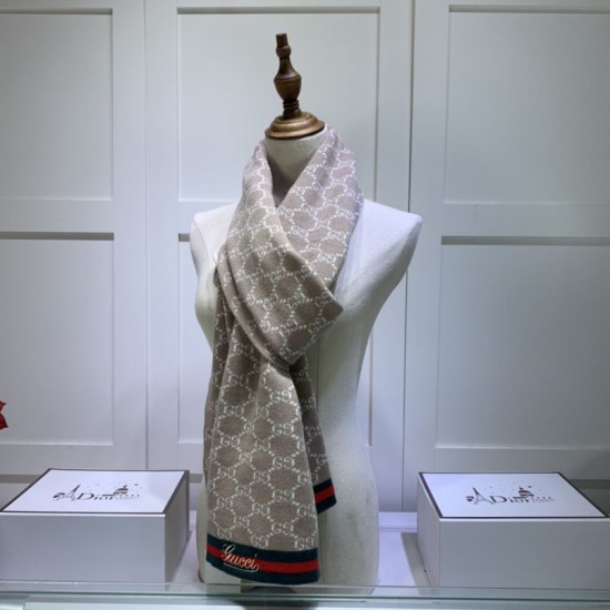 Replica Sciarpa cashmere jacquard 30 x 190 Marrone
