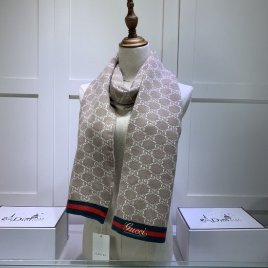 Replica Sciarpa cashmere jacquard 30 x 190 Marrone