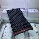 Replica Sciarpa cashmere jacquard 30 x 190 blu scuro