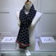 Replica Sciarpa cashmere jacquard 30 x 190 blu scuro