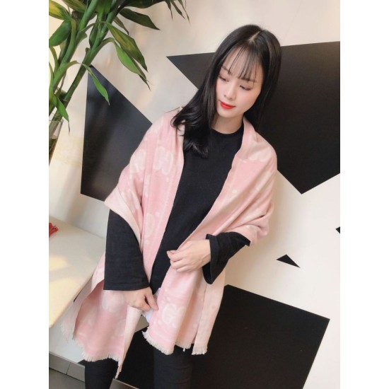 Replica Sciarpa in lana bicolore double face 50 x 200 Rosa