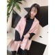 Replica Sciarpa in lana bicolore double face 50 x 200 Rosa