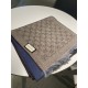 Replica Sciarpa in cashmere jacquard GG 23 x 180 blu scuro
