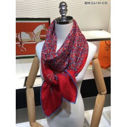 Replica Hermes divertente scialle di seta cashmere testa di cavallo 140 rosso