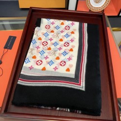 Replica Sciarpa lunga in cashmere stampato 100 x 200