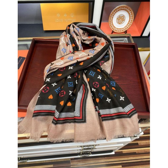 Replica Sciarpa lunga 100 x 200 in cashmere stampato